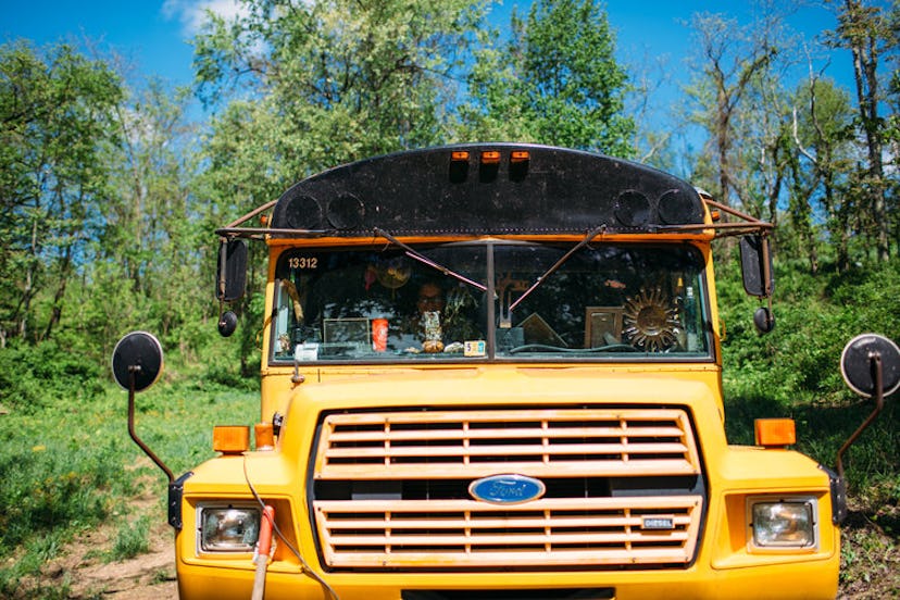 A picture of a yellow school bus
