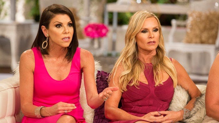 Heather Dubrow and Tamra Judge at the RHOC reunion