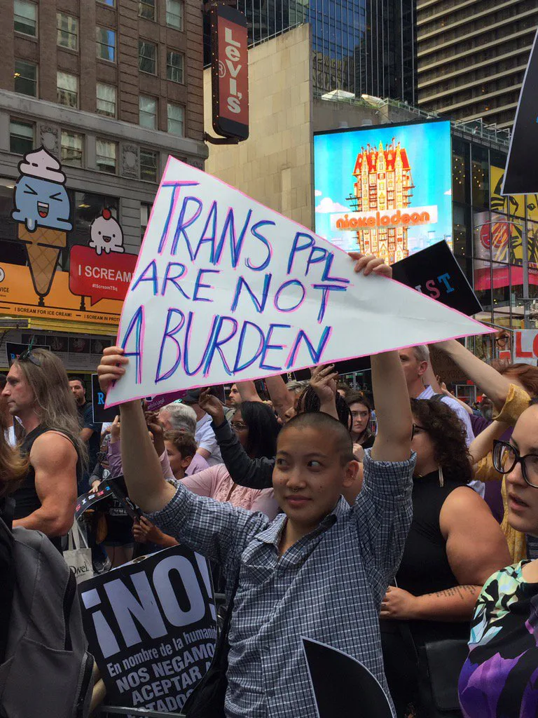 These Trans Military Ban Protest Signs Will Make You Ready To Resist
