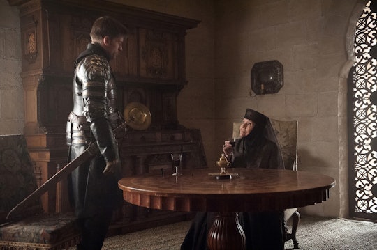 Olenna Tyrell and Jaime Lannister talking in a 'Game Of Thrones' scene
