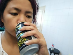 mom drinking a beer
