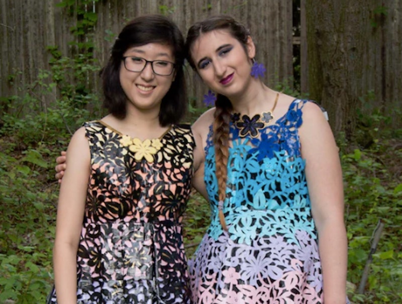 See the stunning prom dress and tuxedo made entirely of Duck Tape