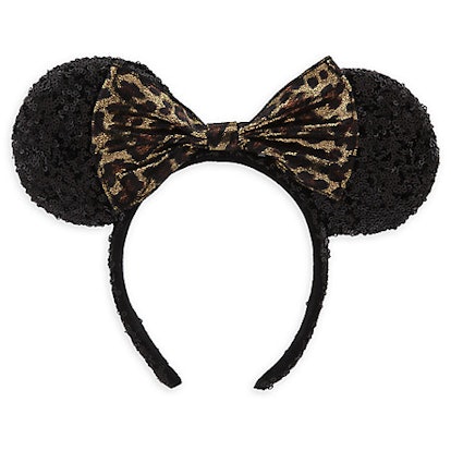 Disney Minnie Ears Headband with Rhinestones Black with Silver