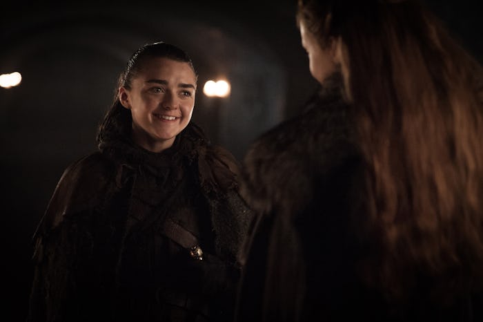 Arya in a scene of Game of Thrones