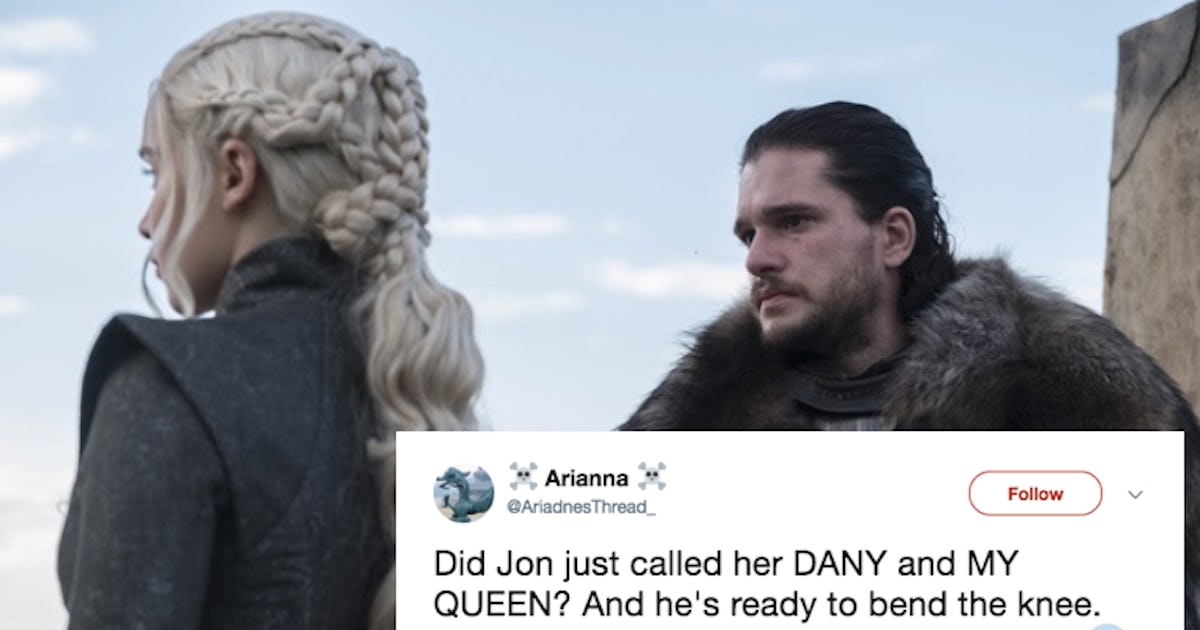 Jon Snow Calling Daenerys My Queen On Game Of Thrones Has All Of Twitter Freaking Out Jon Snow Calling Daenerys My Queen On Game Of Thrones Has All Of Twitter Freaking Out
