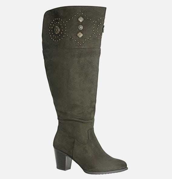 knee high combat boots wide calf