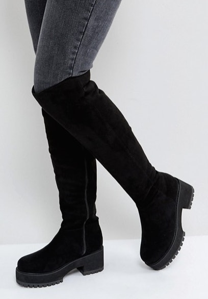 wide calf lace up combat boots