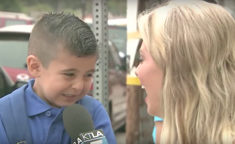 The Reporter Who Made That Little Boy Cry On His First Day Of School Caught Up With Him 2 Years Later
