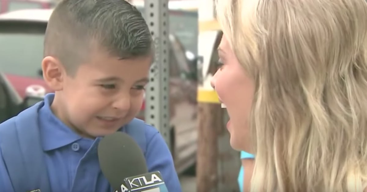 The Reporter Who Made That Little Boy Cry On His First Day Of School Caught Up With Him 2 Years Later The Reporter Who Made That Little Boy Cry On His First Day Of School Caught Up With Him 2 Years Later