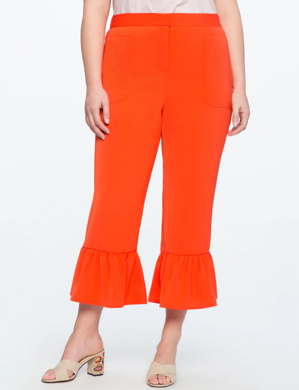 Wide Fit Cropped Pants