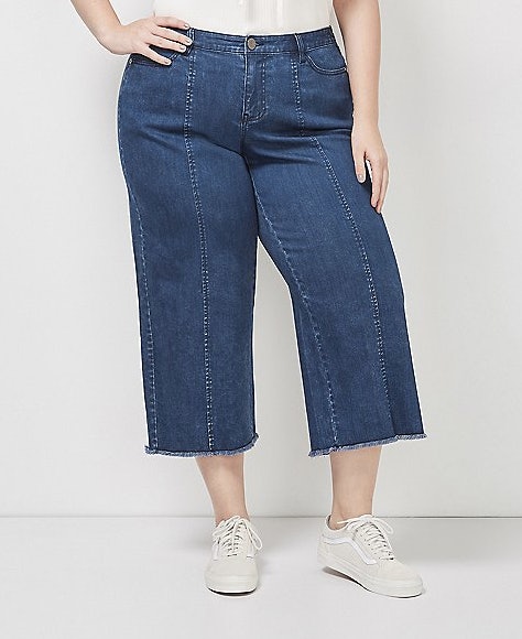 plus size wide leg jeans uk