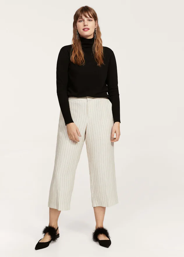 Plus Lemon Cropped Wide Pant