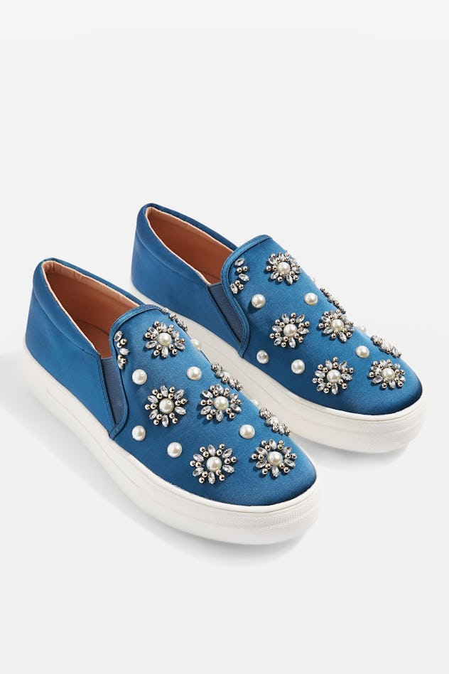 sparkly slip on shoes