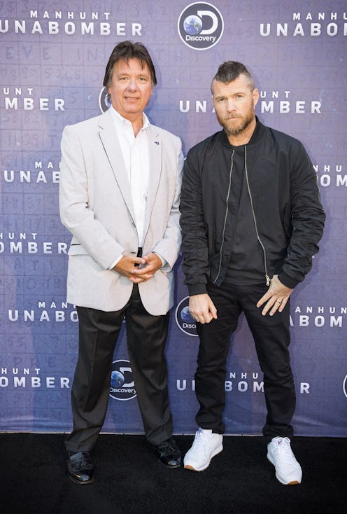 Actors pose on the red carpet for 'Manhunt: Unabomber.'