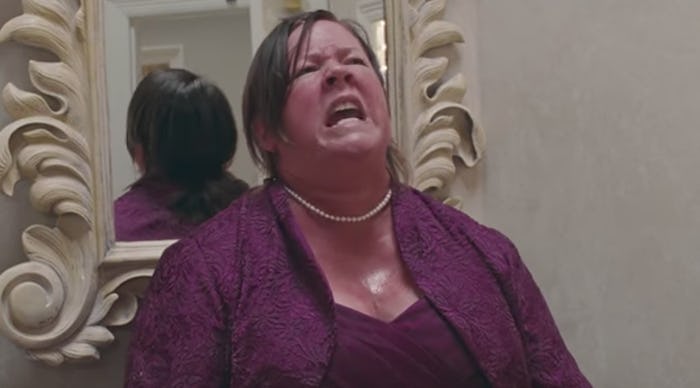 A woman in pain due to pregnancy hemorrhoids