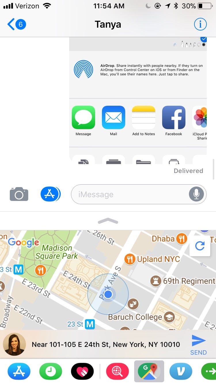 How To Share Your Location In The Message App With The iPhone's New iOS 11 Update