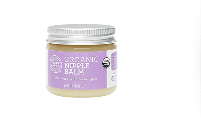 A jar of the organic nipple balm