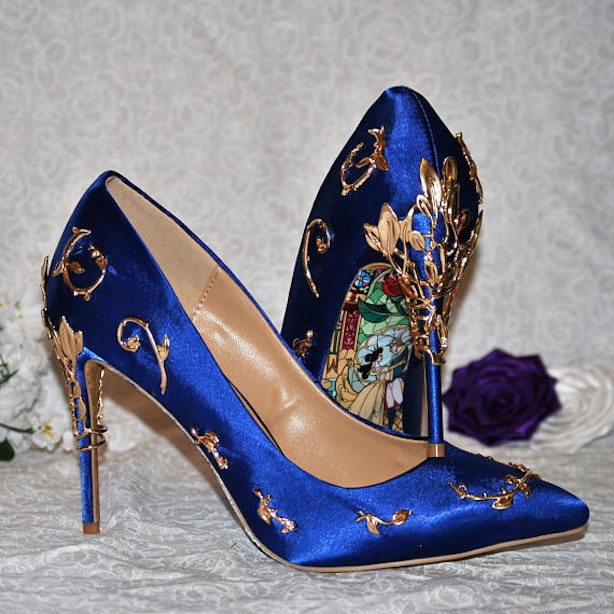 beauty and the beast wedding heels