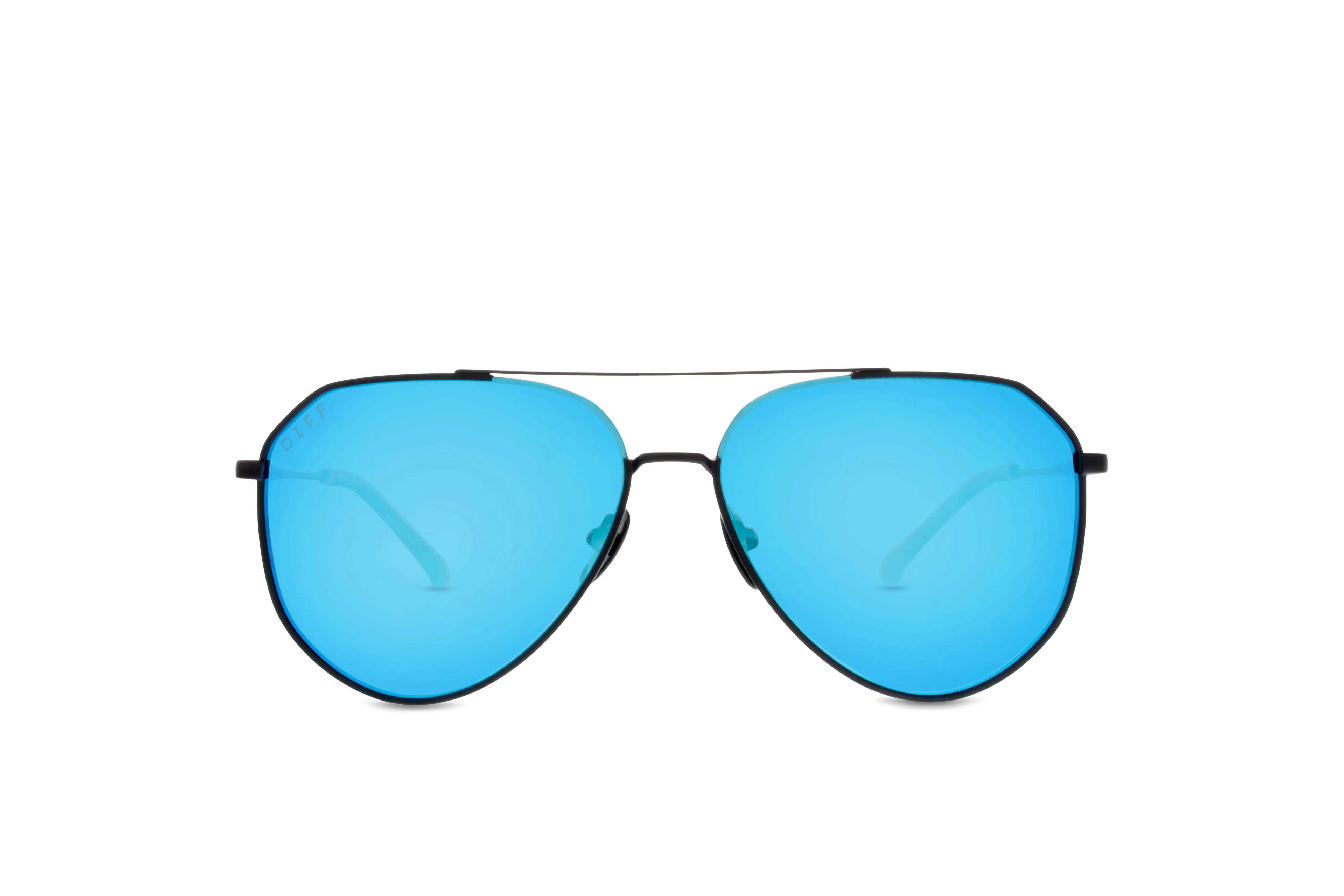 DIFF x Jessie James Decker Aviator Sunglasses with Blue Lenses DIFF Jessie James Decker Nash Aviator Designer Sunglasses  main image 4