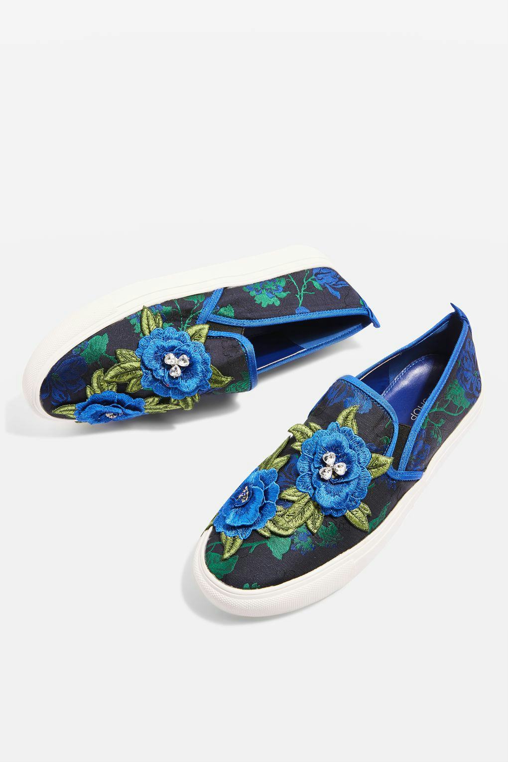 embroidered slip on sneakers
