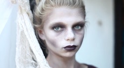 girl in zombie makeup