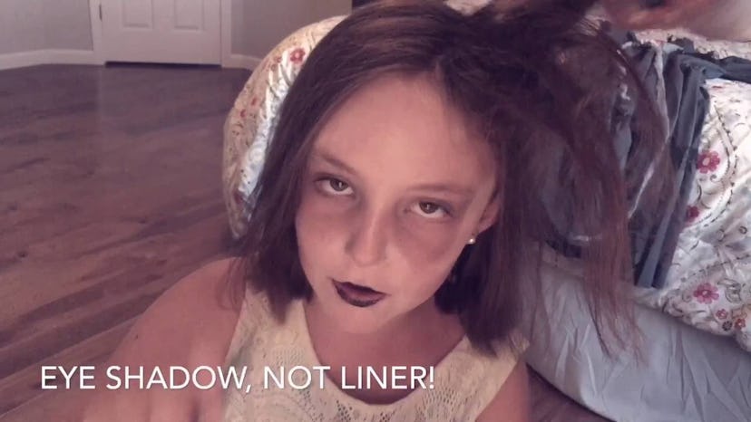 glam zombie look from Kim Conner on YouTube