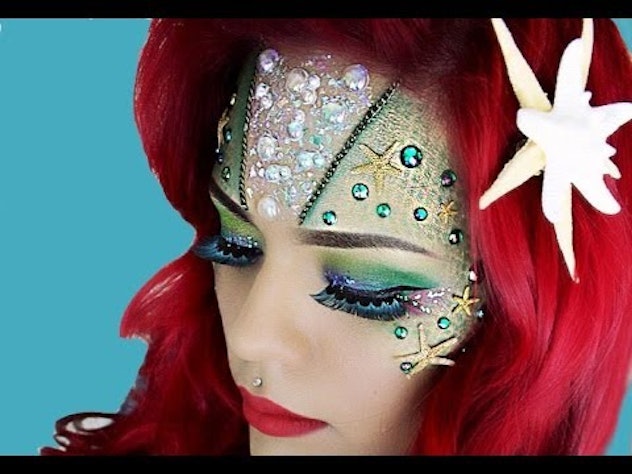 Mermaid makeup / Evil mermaid / Girls kid halloween costume / makeup by  GabaSonica