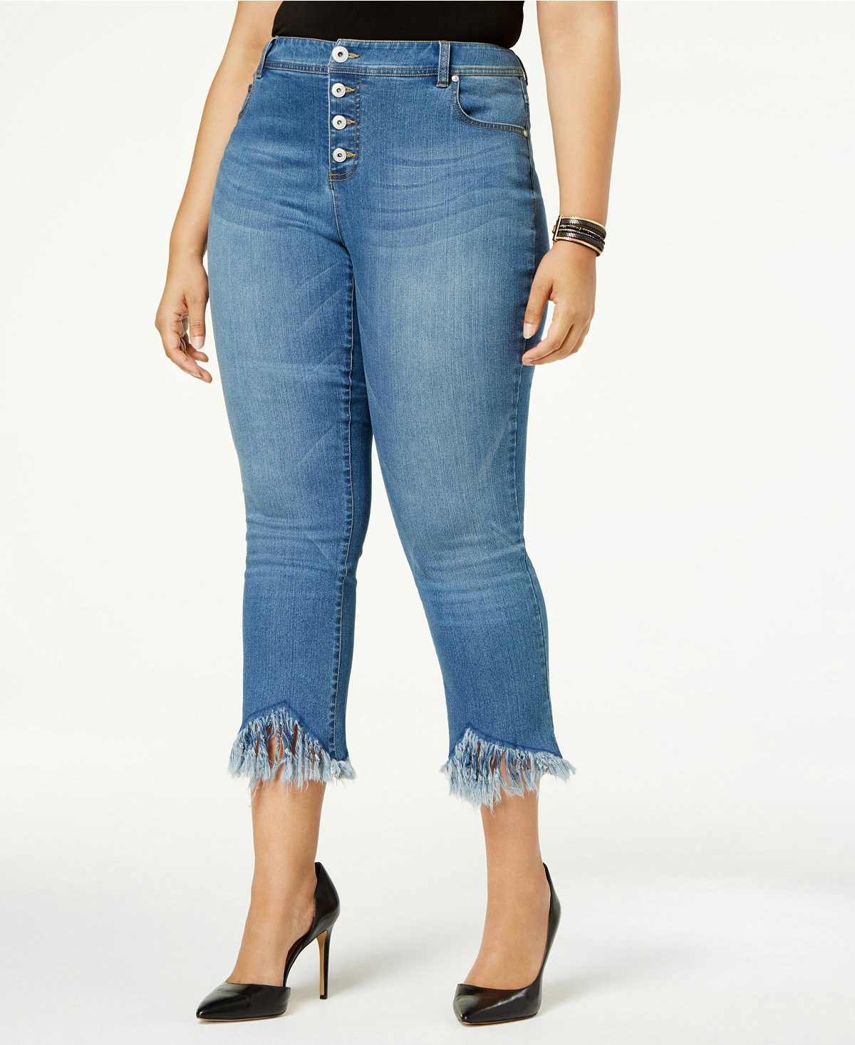 fringe jeans plus size