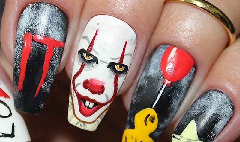 1. "Pennywise" Nail Art Designs - wide 2