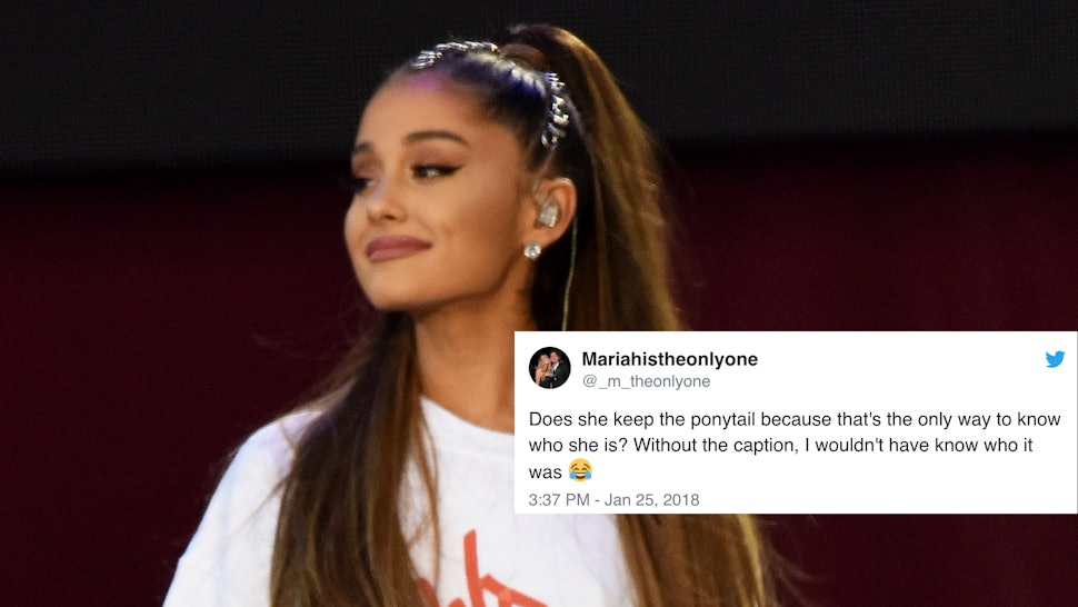 What Does Ariana Grande Look Like Without Her Ponytail This