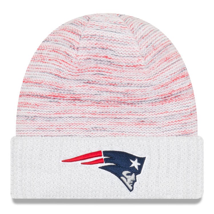 Men's New England Patriots New Era White 2017 Color Rush Kickoff Knit Hat