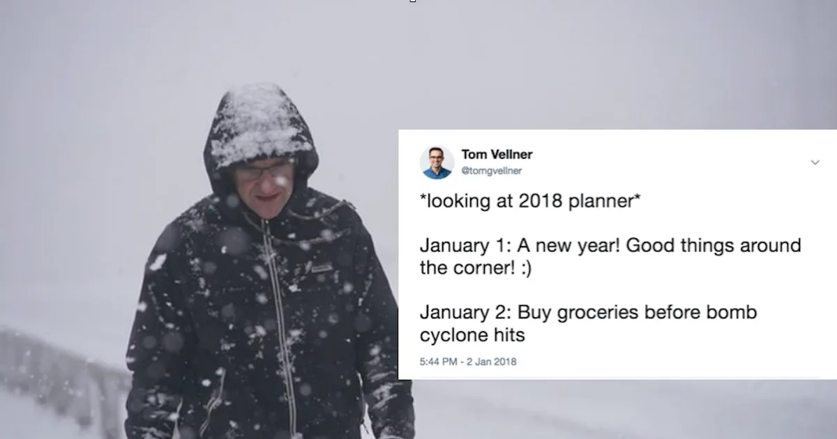 20 Funny Tweets About The Bomb Cyclone That'll Calm You Down About It