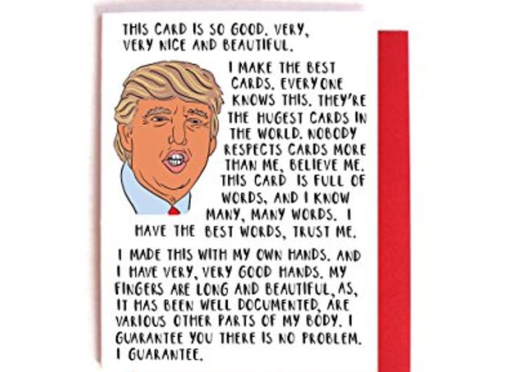 Donald Trump Bragging Card