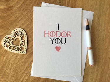 Personalized Valentine's Day Card I Hodor You Game of Thrones