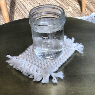 White Knitted Coasters