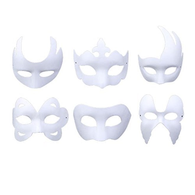 Coxeer White DIY Masks (6-Piece)