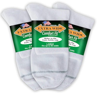 Extra-Wide Sock Company Comfort Athletic Crew (3 Pairs)