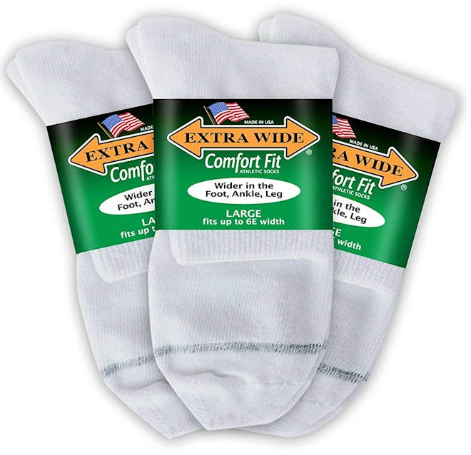 Extra-Wide Sock Company Comfort Athletic Crew (3 Pairs)