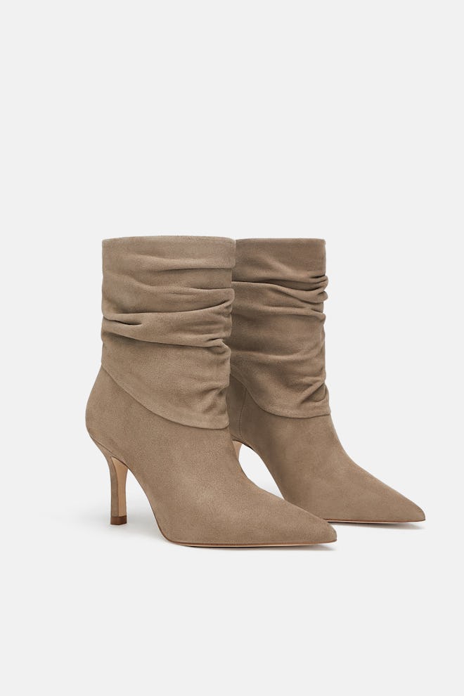 Ruched Ankle Boots
