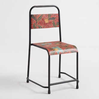 Orange Batik Metal Chair