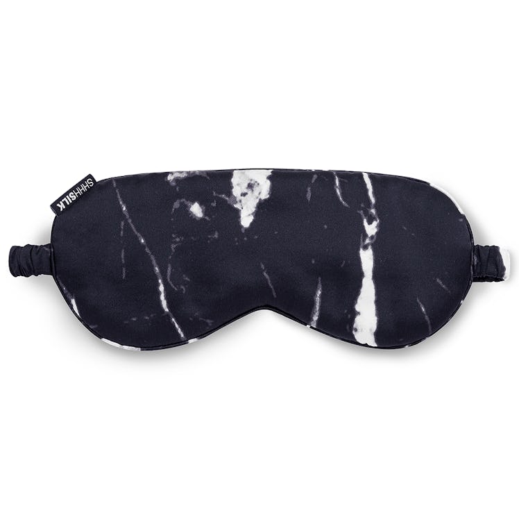 Black Marble Silk Sleep Mask