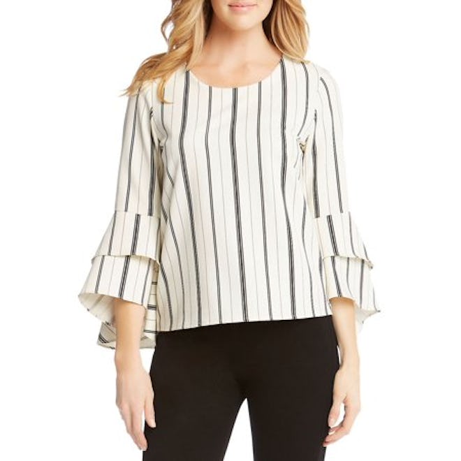 Karen Kane Tiered Bell-Sleeve Top