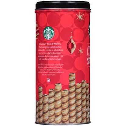 Starbucks Holiday Cookie Straws Chocolate Rolled Wafers 20 Count, 9.1 oz -  Kroger