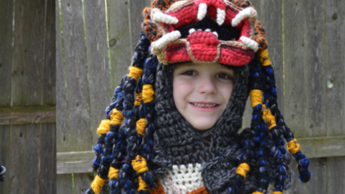 Mom's Crocheted Halloween Costumes Are Both Adorable and Terrifying