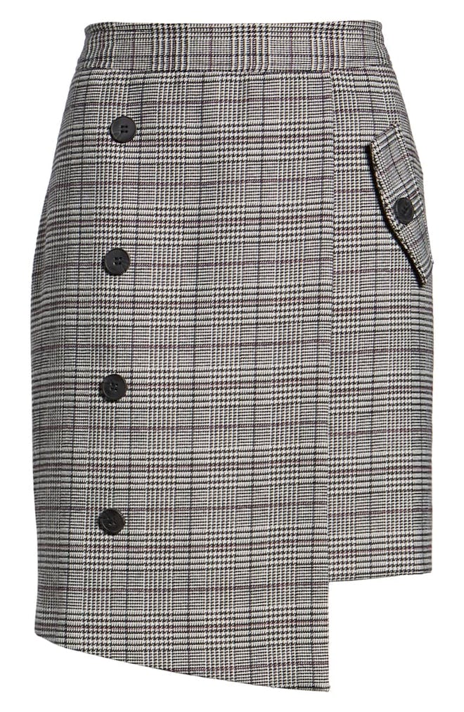 Bianca Houndstooth Button Front Skirt (Sizes XS - XL)