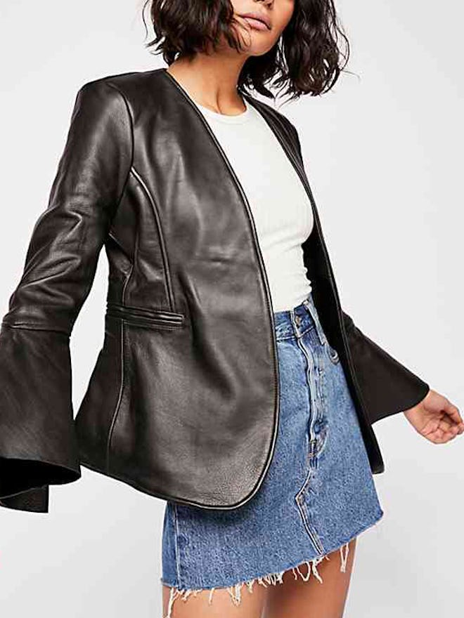 Studded Leather Belle Blazer