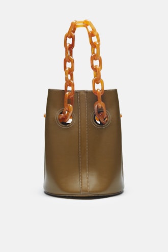 Trademark Goodall Bucket Bag with Resin Chain - Light Khaki