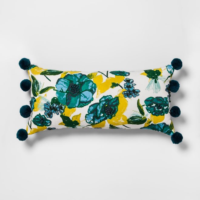 Lumbar Pillow Pom Floral - Opalhouse