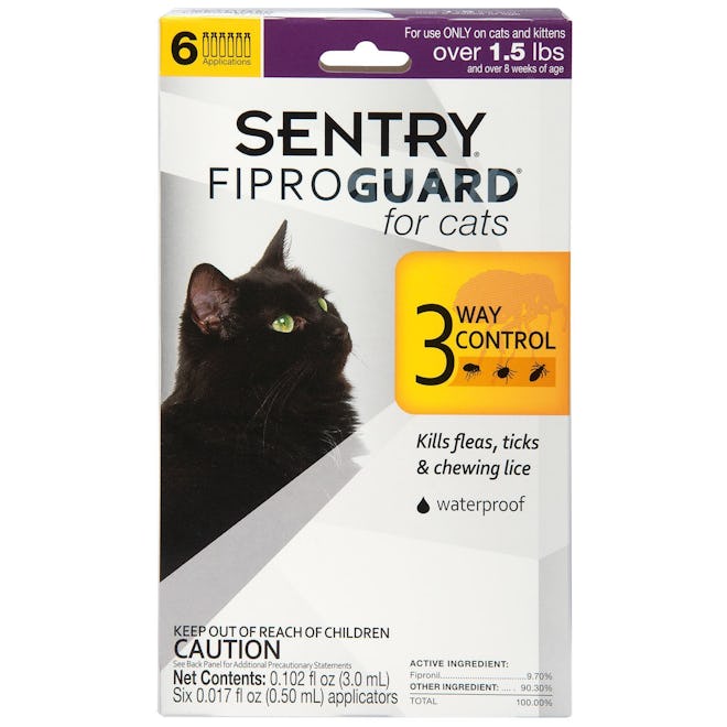 SENTRY Fiproguard Flea and Tick Topical for Cats (3 Month Supply)