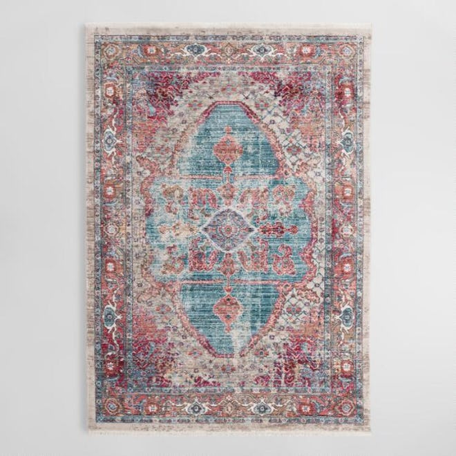Blue And Ivory Persian Style Shilah Area Rug